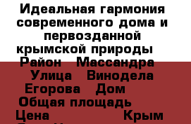 Идеальная гармония современного дома и первозданной крымской природы. › Район ­ Массандра › Улица ­ Винодела Егорова › Дом ­ 32 › Общая площадь ­ 29 › Цена ­ 1 900 000 - Крым, Ялта Недвижимость » Квартиры продажа   . Крым,Ялта